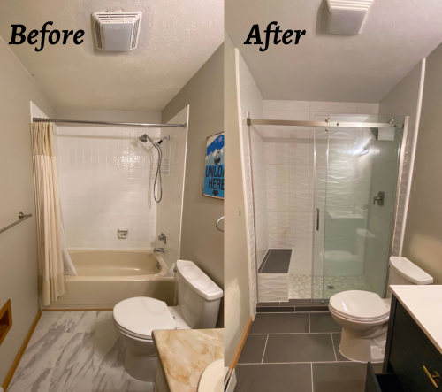 Bathroom Remodeling Project - Before & After